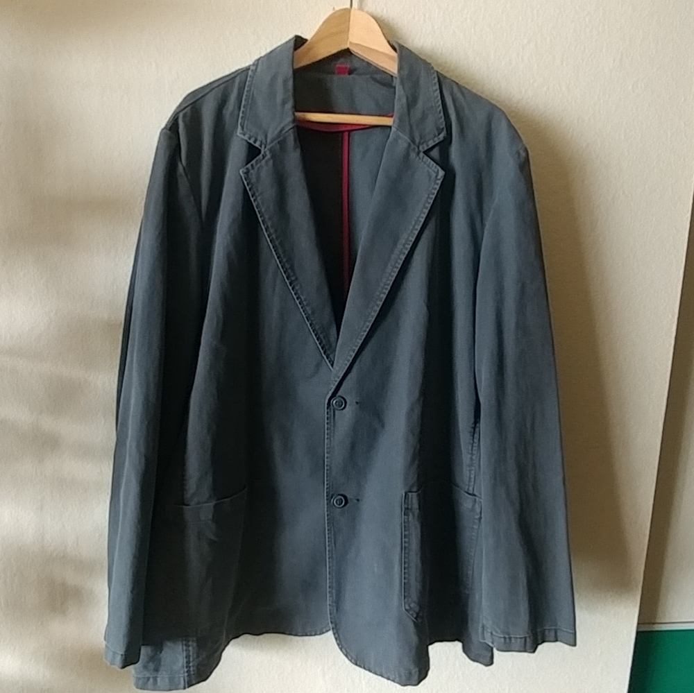 MOSSIMO Cotton Ribbed Gray Casual Blazer
